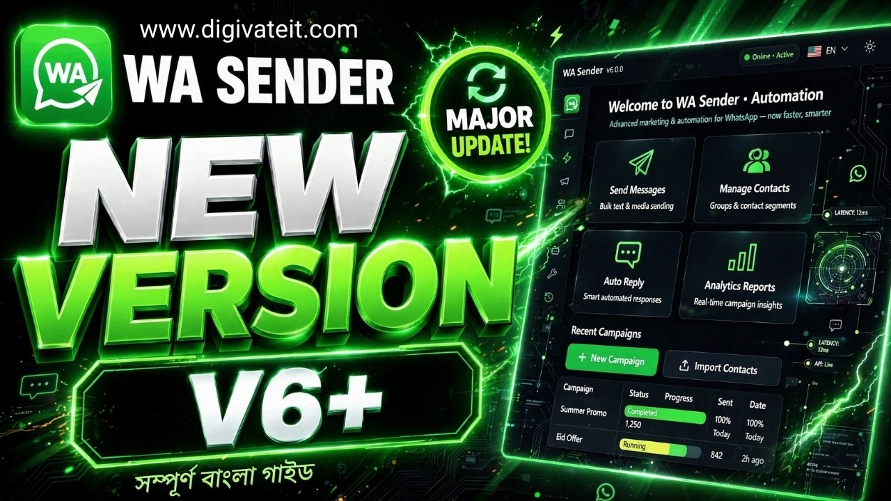 WA Sender v6+ Full Tutorial in Bangla | Complete WhatsApp Marketing Software Guide | WP Bulk Sender