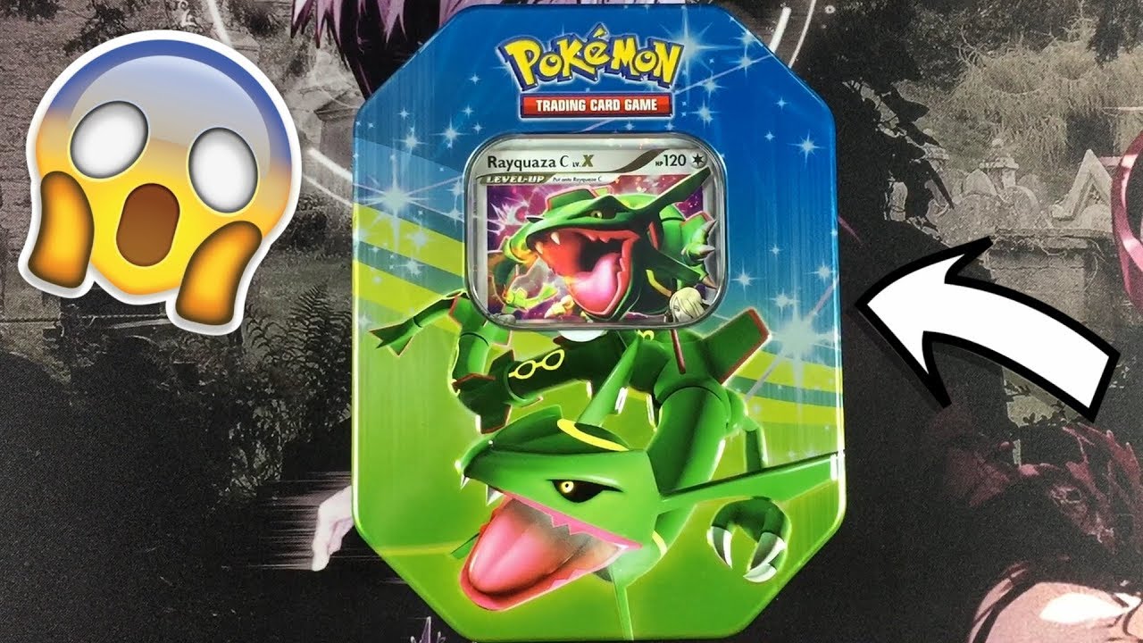 YOU WON'T BELIEVE THIS! OPENING THE BEST RAYQUAZA LV.X TIN EVER!