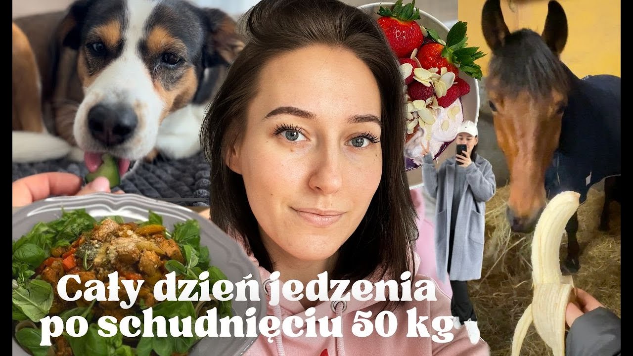 Cały dzień jedzenia po schudnięciu 50 kg  |  KOŃ ZJADA BANANA 🐴