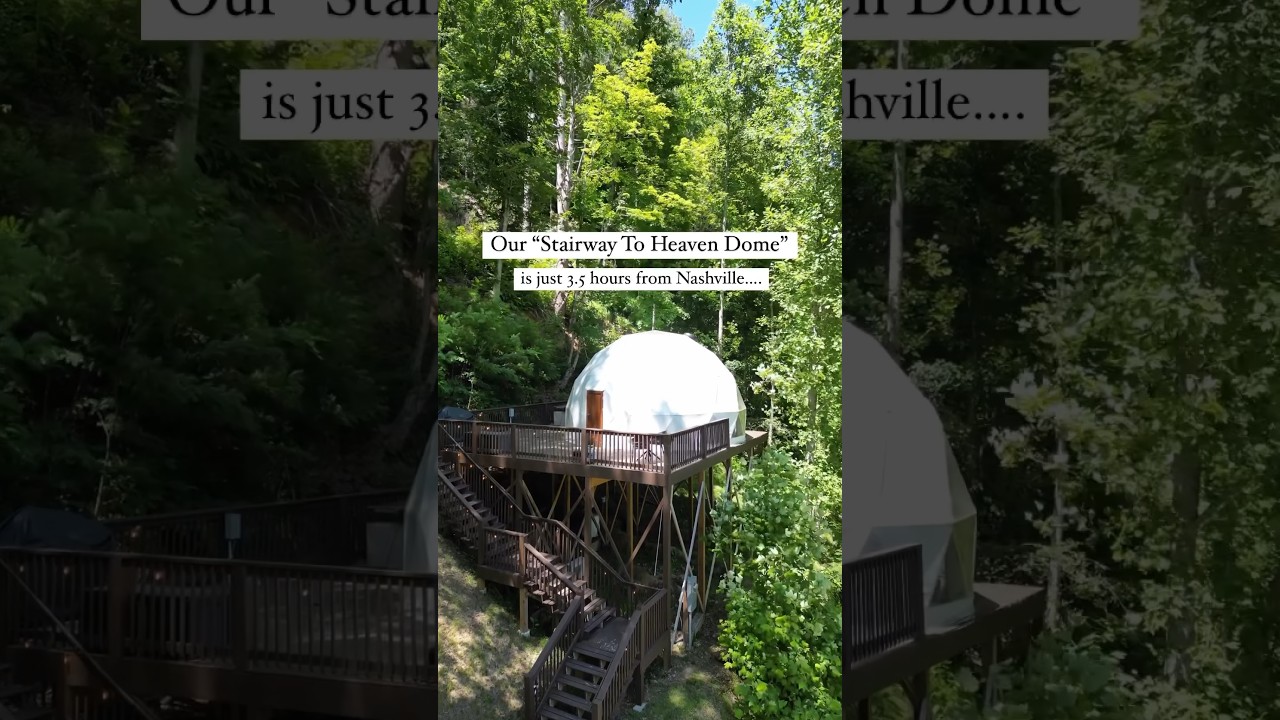 This insane dome airbnb in the smoky mountains is a MUST! #travel #airbnb #glamping #airbnbfinds