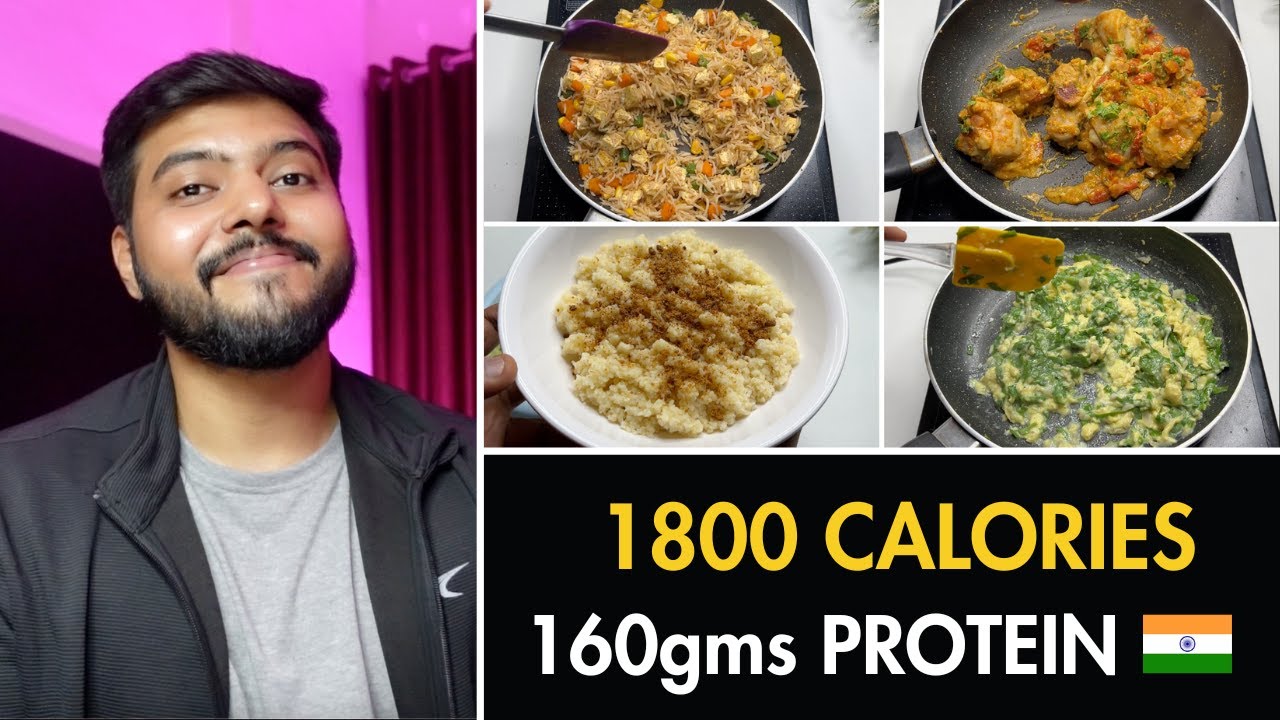 Easy 1800 calorie diet with 160gms protein ( 3 meals )