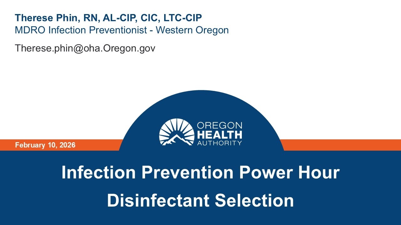IP Power Hour: Disinfectant Selection   SD 480p