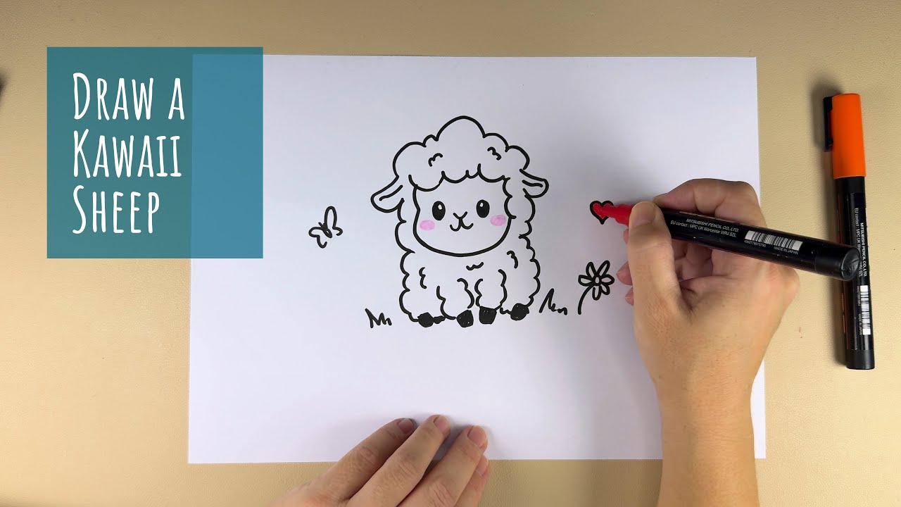 How to Draw a Kawaii Sheep [Easy Tutorial]