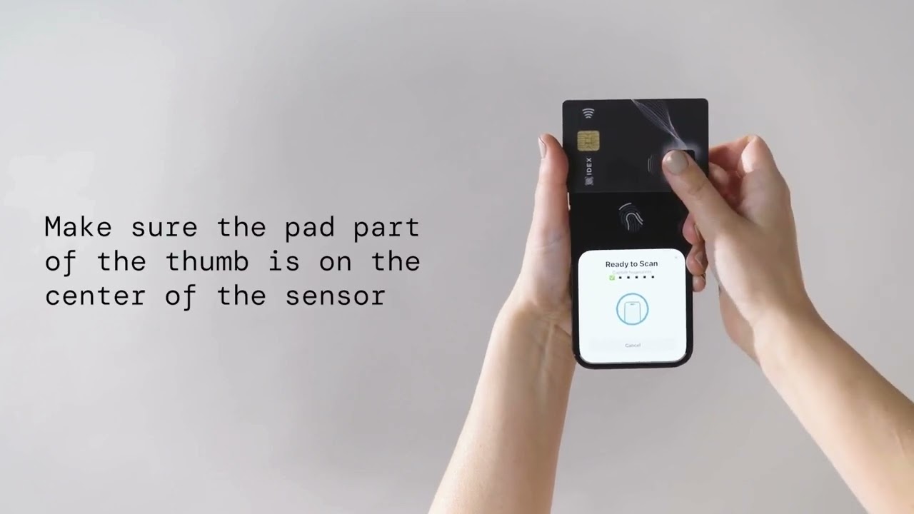 Fingerprint Enrollment &ndash; IDEX Biometric Card - iOS version
