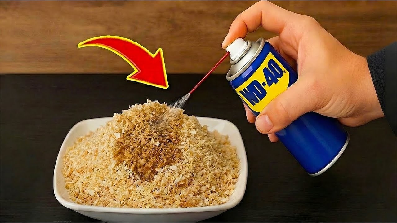 Смешайте WD40 с опилками 😱 Вы не поверите невероятному результату! | Советы по созданию чего-либо