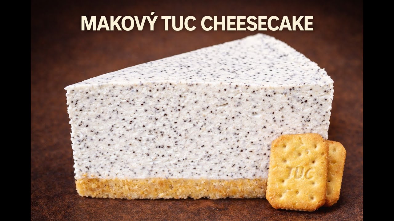 NEPEČENÝ MAKOVÝ CHEESECAKE SE SUŠENKAMI TUC | JEDNODUCHÝ RECEPT /POPPY SEED TUC CHEESECAKE