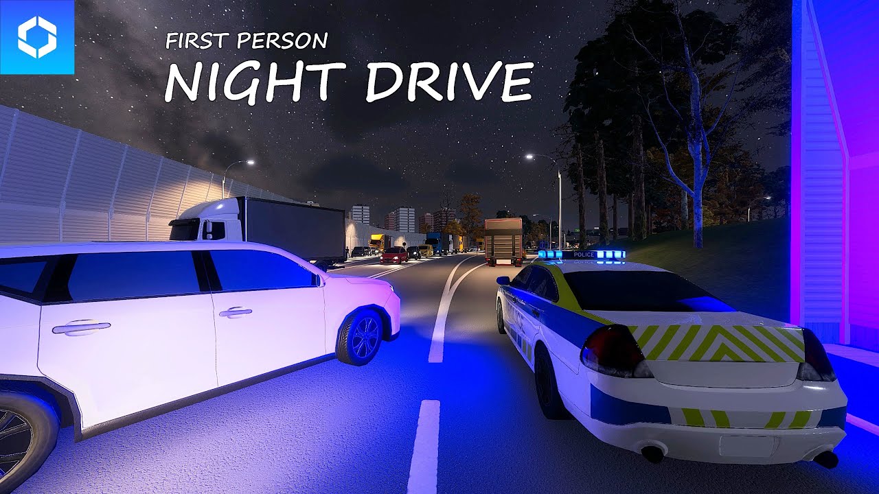 Cities Skylines 2 - FIRST Person Drive at NIGHT