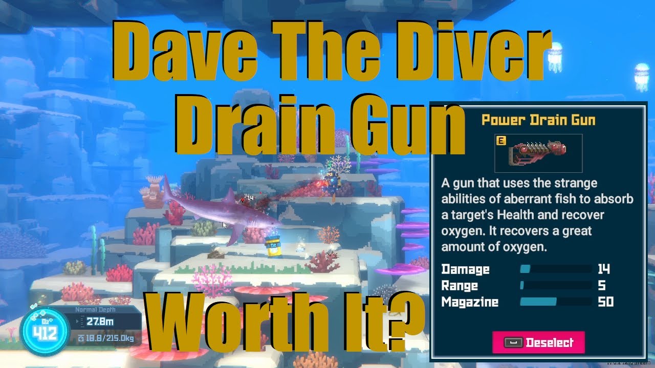 Dave The Diver, Drain Gun Weapon Field Test, How good Is The Drain Gun Actually?