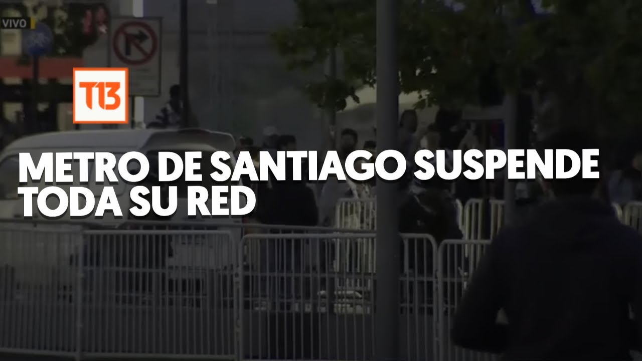 Metro de Santiago suspende toda su red