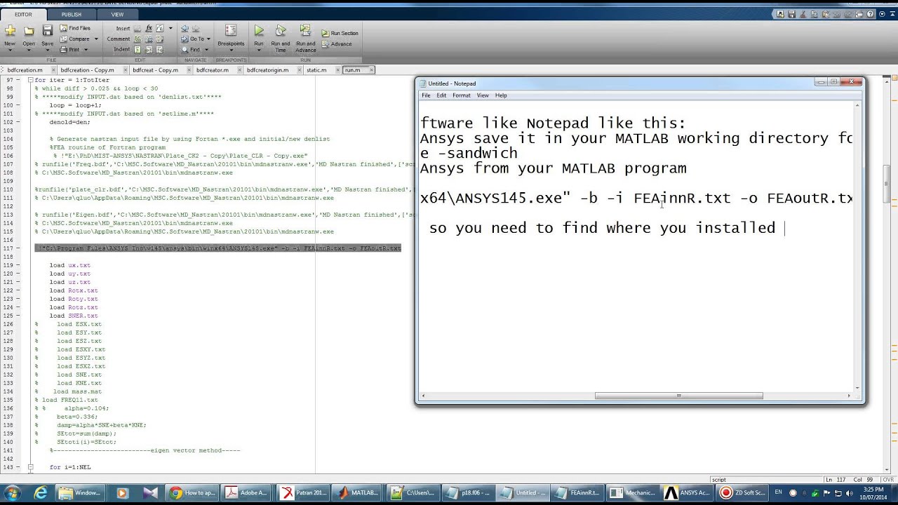 Interface MATLAB and ANSYS
