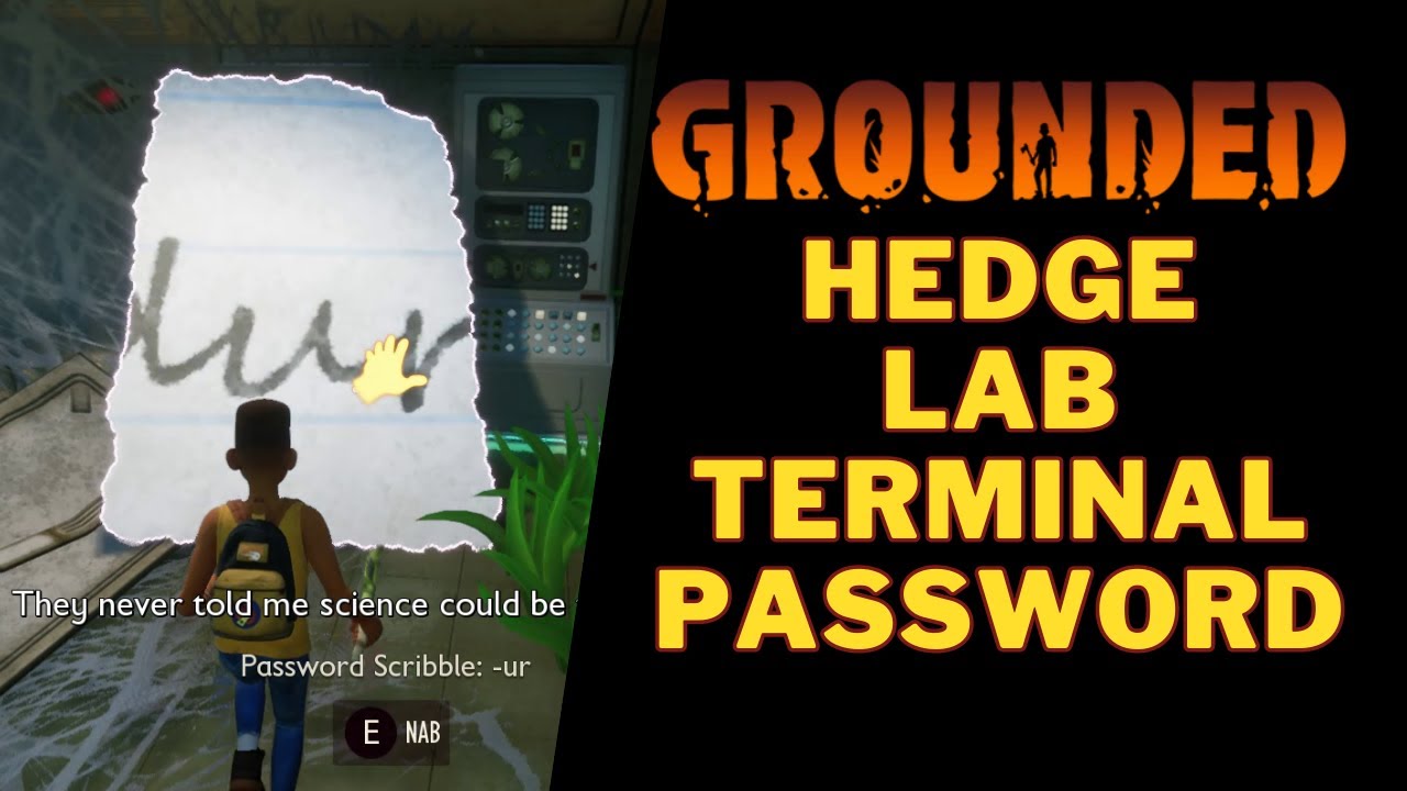 Where To Find The Terminal Password in Grounded | Grounded Hedge Lab Password Location