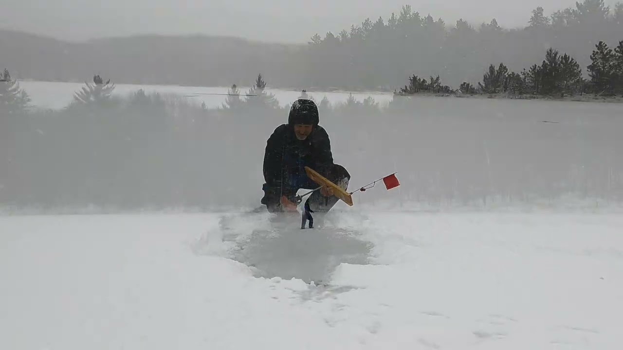 Back country ice fishing for pike