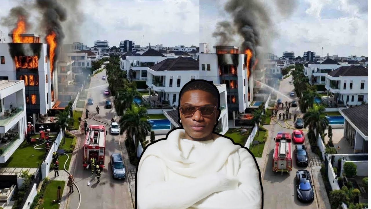 В штате Лагос горит дом Wizkid.