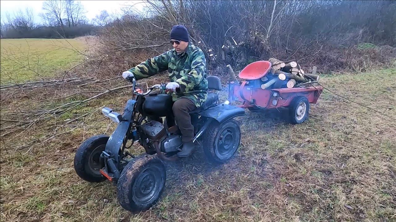 Hak Holowniczy w Quadzie/ Siła Jawy 350/ Wożenie Wierzby