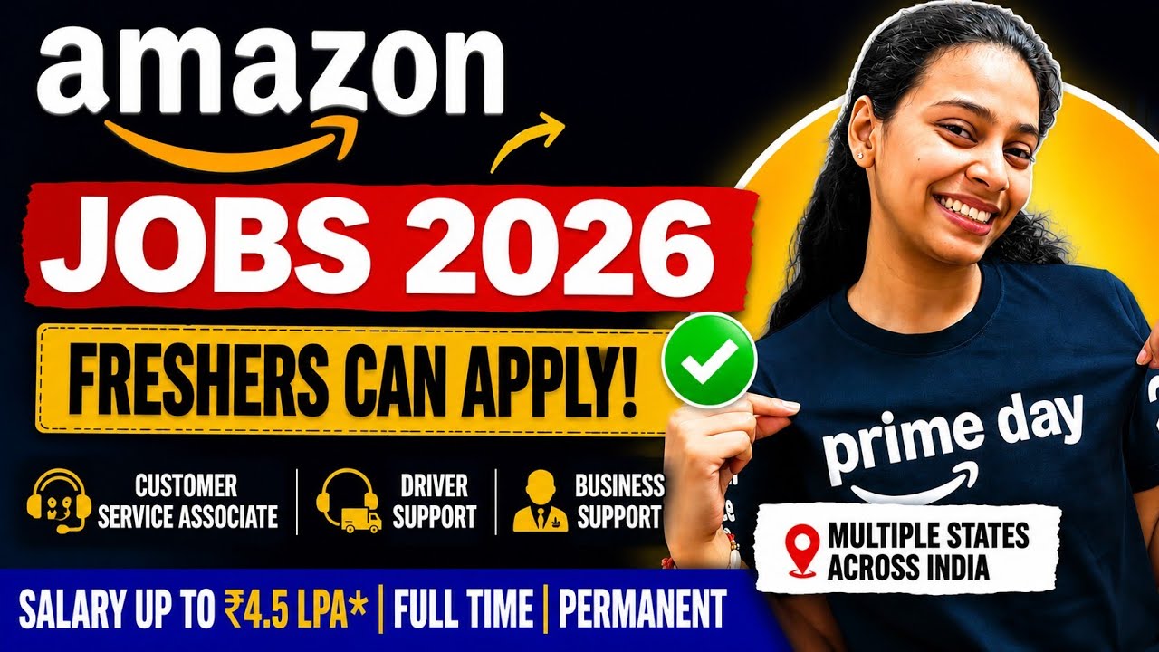 Amazon Work From Home Job 2026 | Customer Service Associate Hiring | Salary Up To ₹4.5 LPA