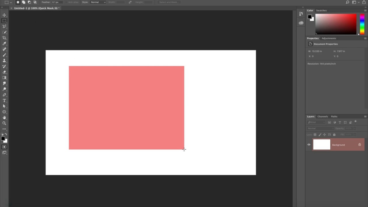Photoshop CC: Selection Basics with the rectangular marquee tool