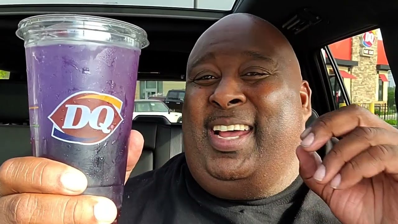 Sipping Dairy Queen's Poolside Punch Twisty Misty Slush Fast Thru A Straw!!!