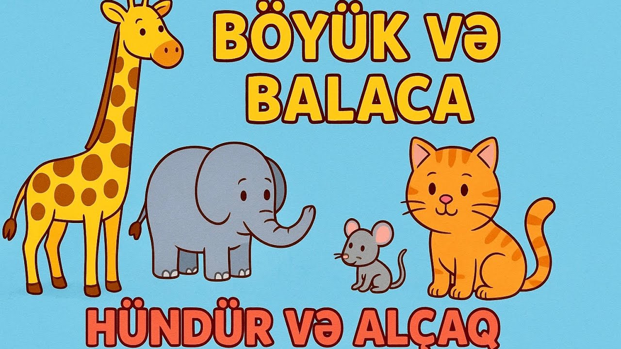 🦒 Uşaqlar üçün Müqayisələr – Əksmənalı sözlər 🐰 Böyük Balaca 🐭 Öyrədici cizgi film #məktəbəqədər