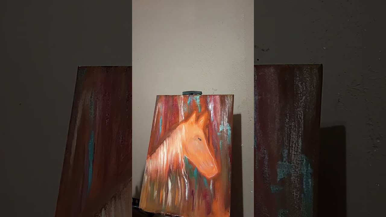 Abstract Horse Painting Process | Relaxing Western Art”