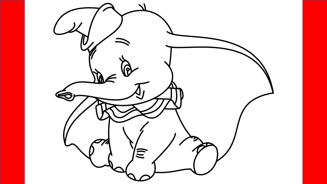 How To Draw Dumbo - Step By Step Drawing