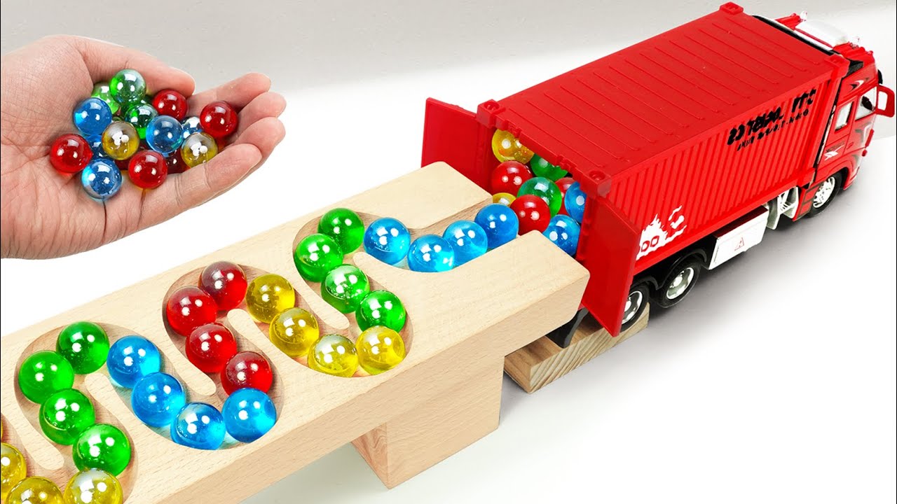 Marble Run Race ☆ HABA Slope, Dump Truck & Garbage Trucks & Ambulance & vehicles Full Compilation #2