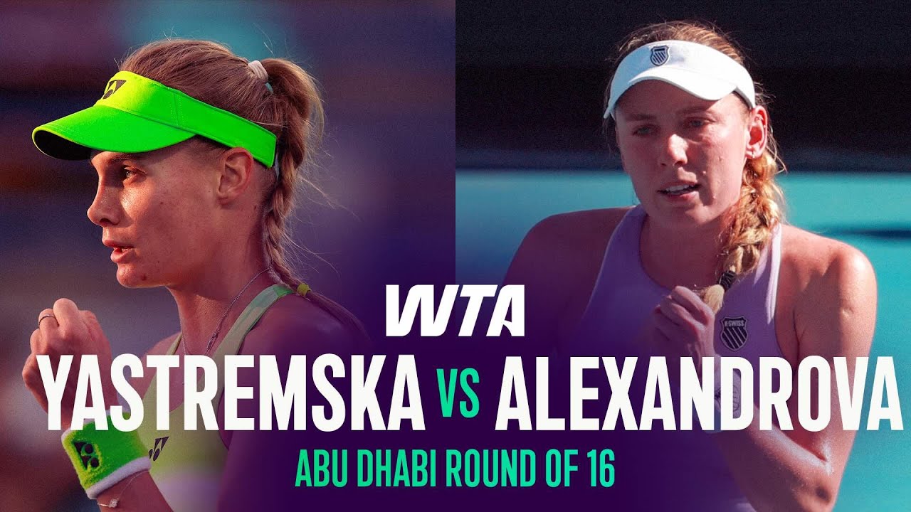 Dayana Yastremska vs. Ekaterina Alexandrova | 2026 Abu Dhabi Round of 16 | WTA Match Highlights