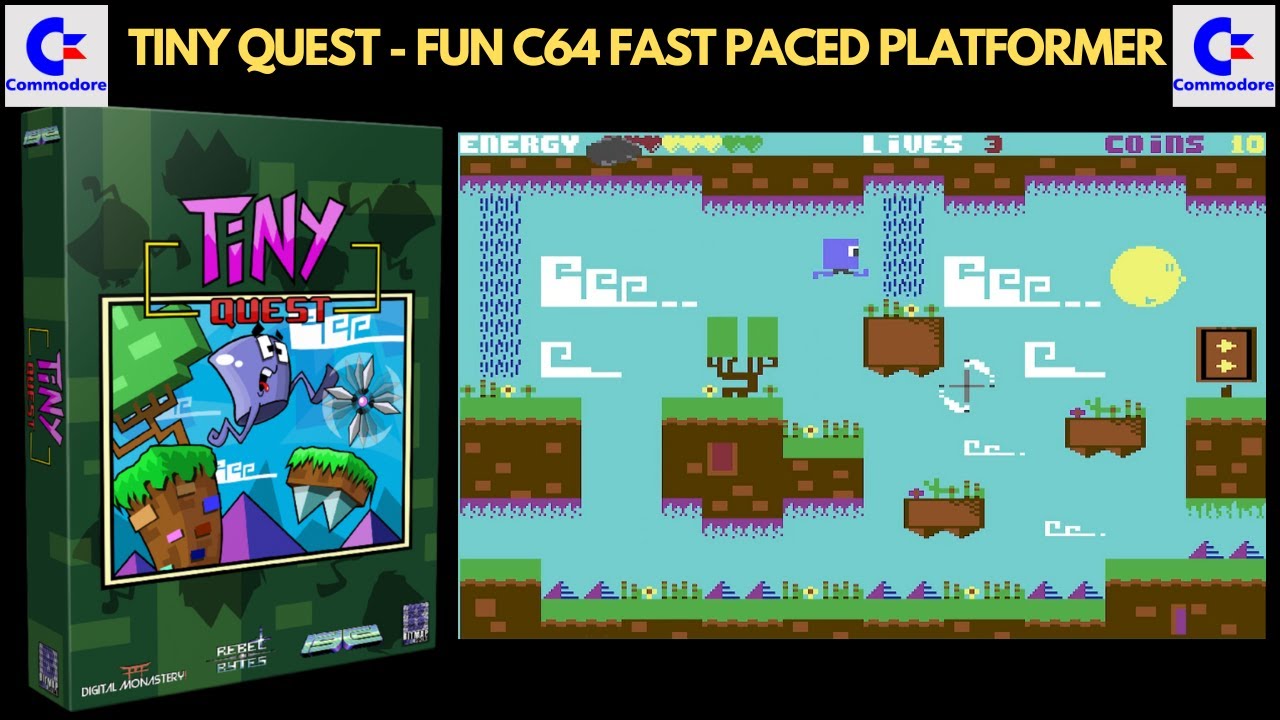 Tiny Quest - Fun C64 Endurance Platformer Game 2020