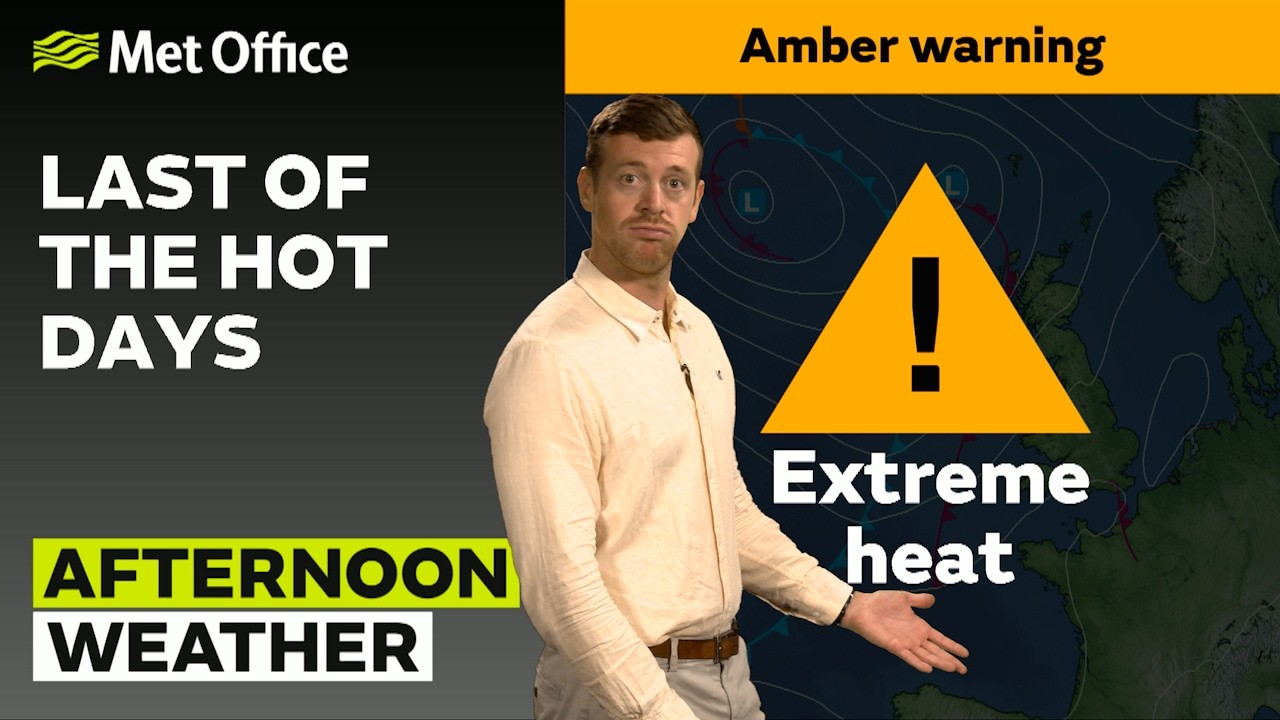 27.06.2026 &mdash; Жара на востоке &mdash; Прогноз погоды в Великобритании на день &mdash; Met Office Weather