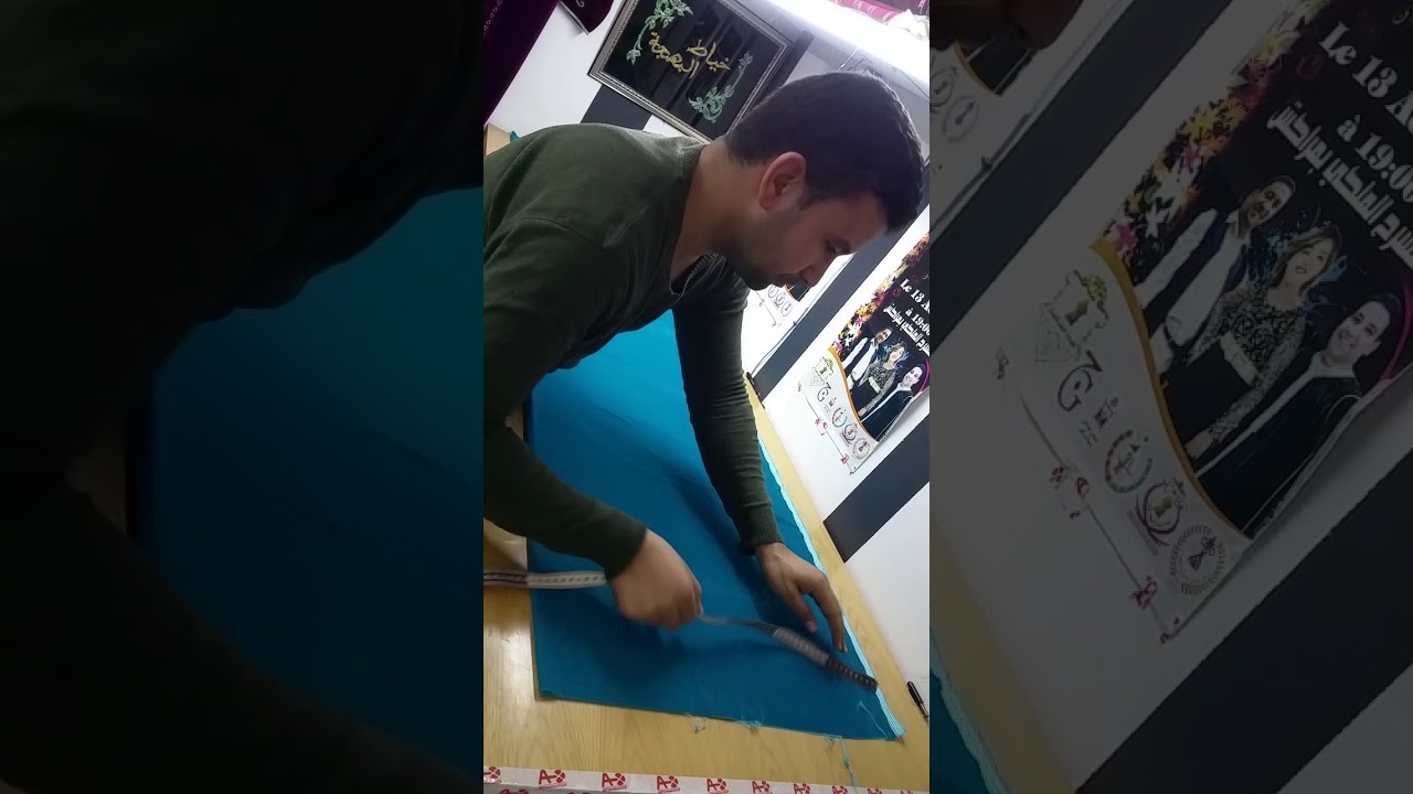 طريقة تفصيل الجلابة في التوب موبرا 3متر/110سم بطريقة الخارج فلخارج #خياط_البهجة