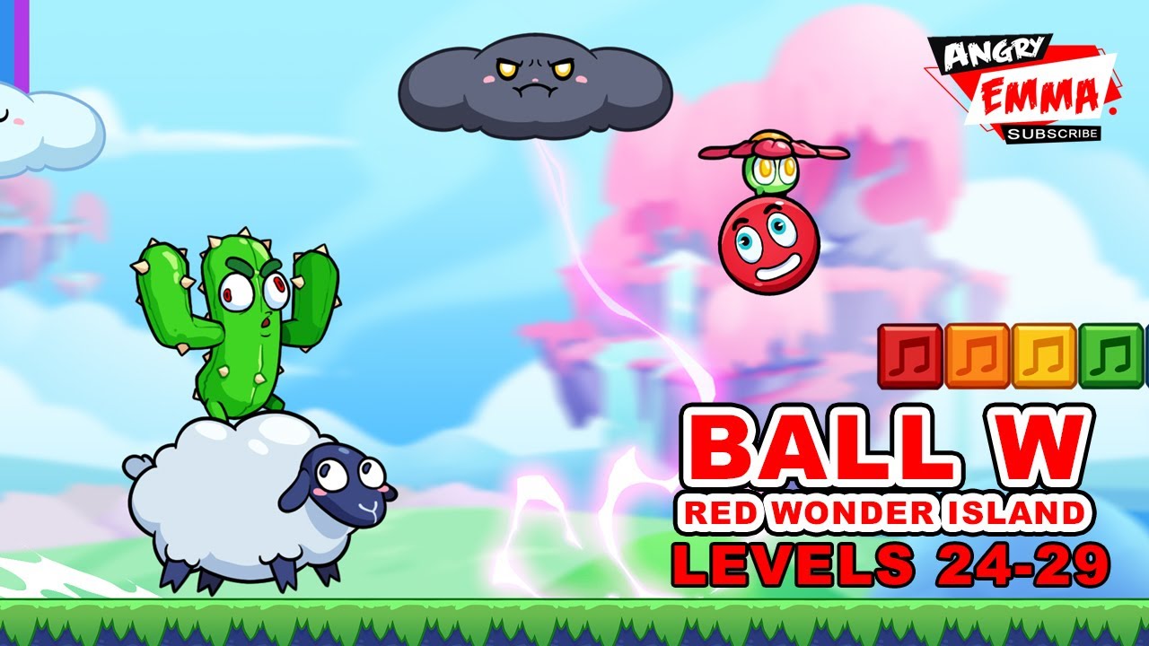🔴Ball W - Red Wonder Island - Levels 24-29 + BOSS (Android Gameplay)