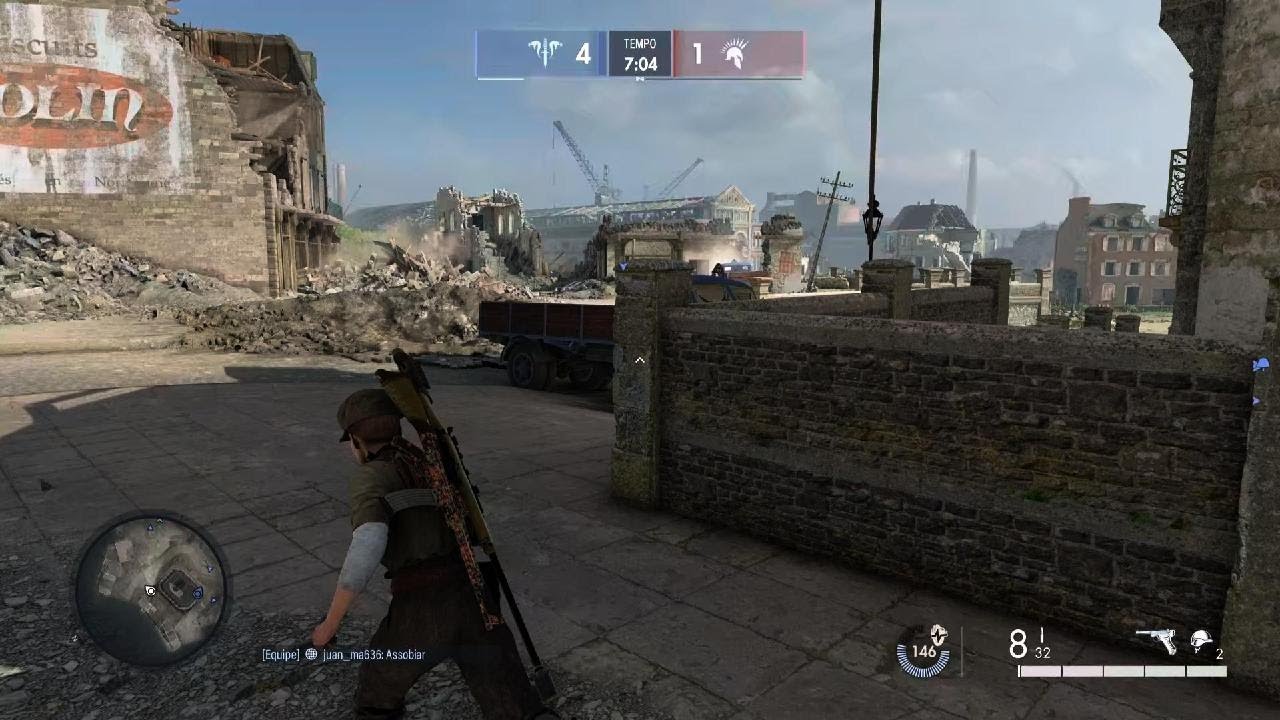 Sniper Elite 5 multiplayer lados opostos segue o hacker kkkkkk