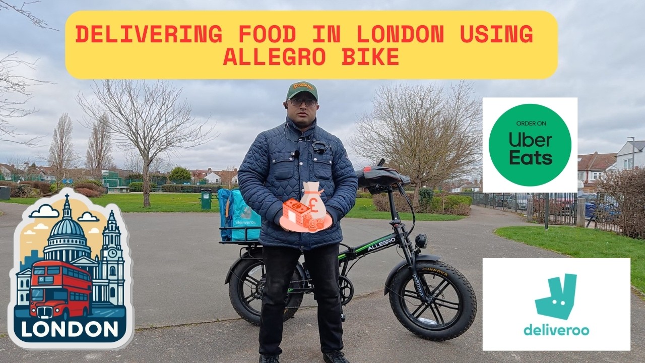 Delivery shift in London using my Allegro bike | How much £££ I made ??