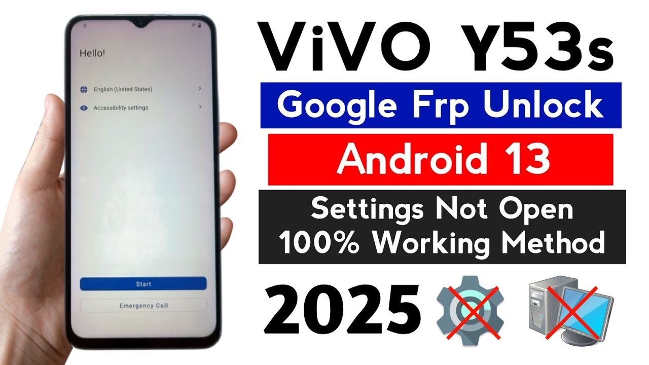 Vivo Y53s Google Frp Bypass Android 13 | New Method 2025 WITHOUT PC.