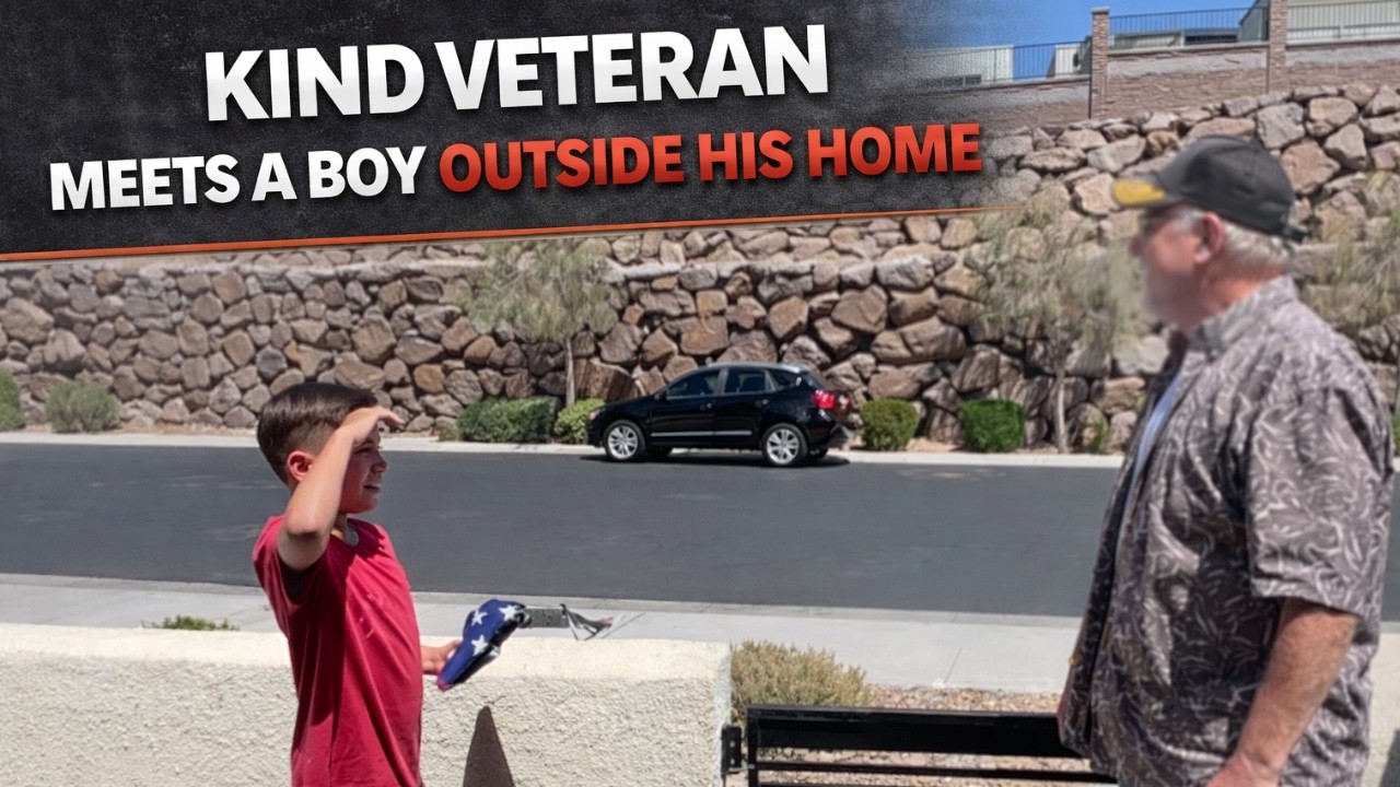 Kind Veteran sees a boy outside his home 🥺