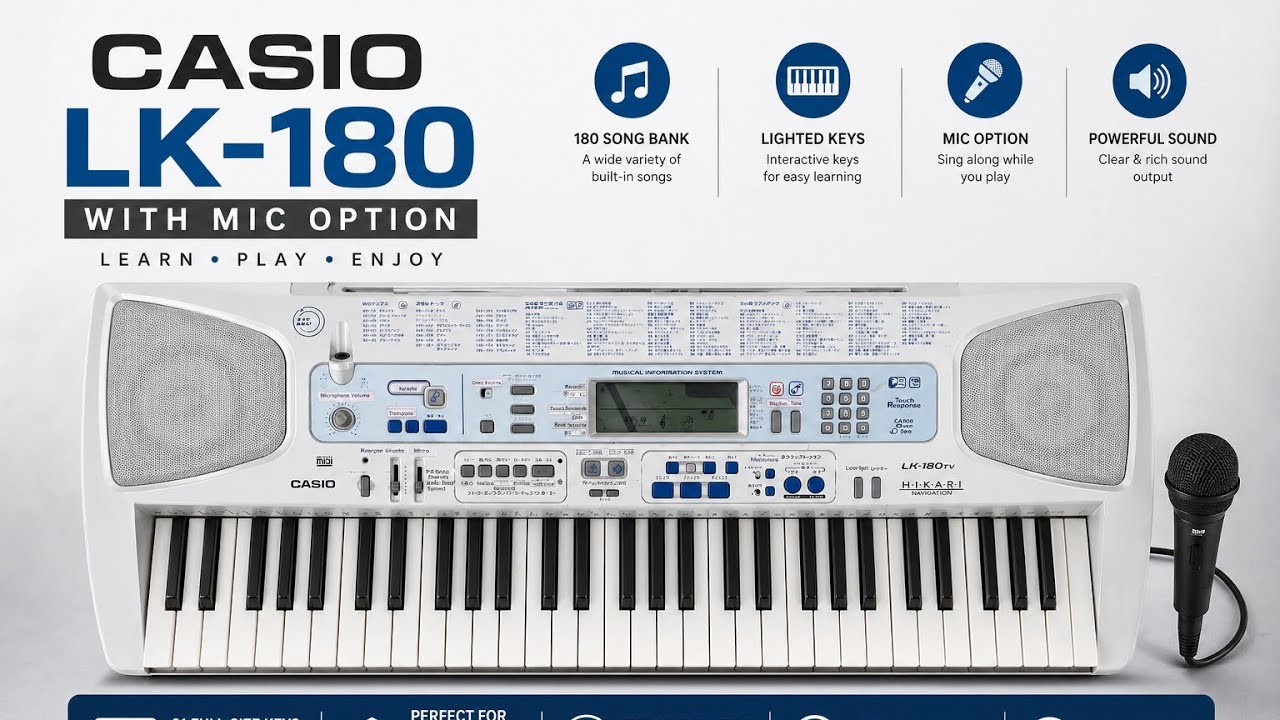 Casio LK 180 || Casio LK 180 sound review ||Casio LK