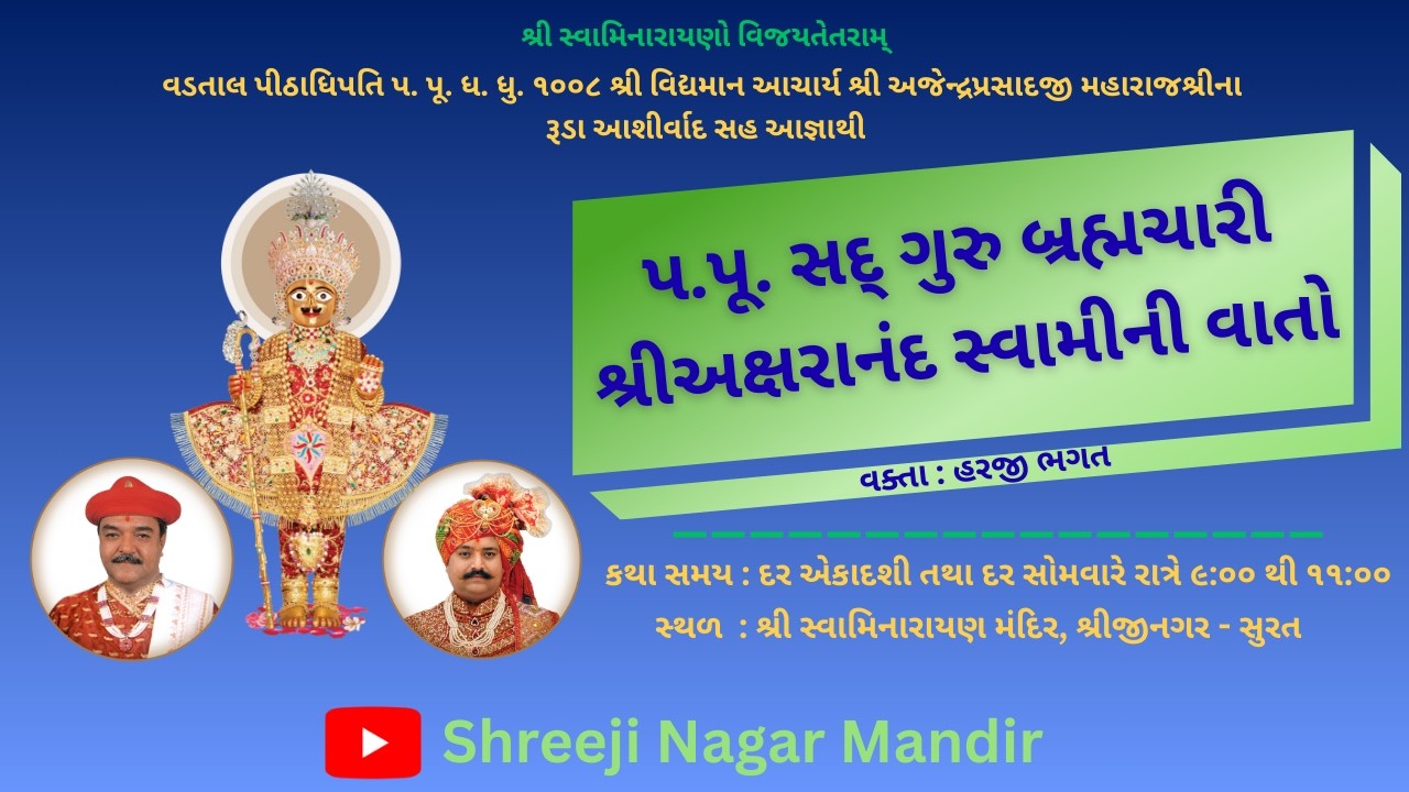 Live || પ.પુ. સ.બ્ર.અક્ષ્રરાનંદસ્વામી ની વાતો  તા.27-02-26 -  વાતો : 191 to