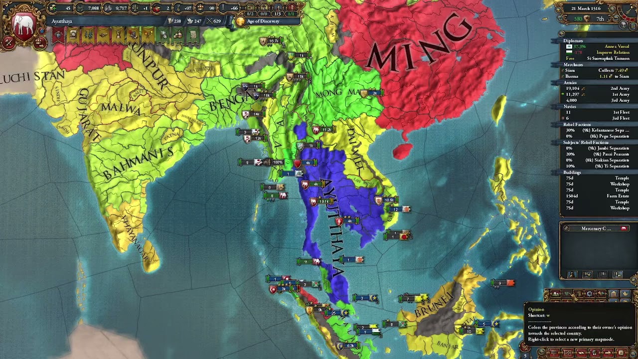 Let's play Europa Universalis IV -  Thajsko - ep.4