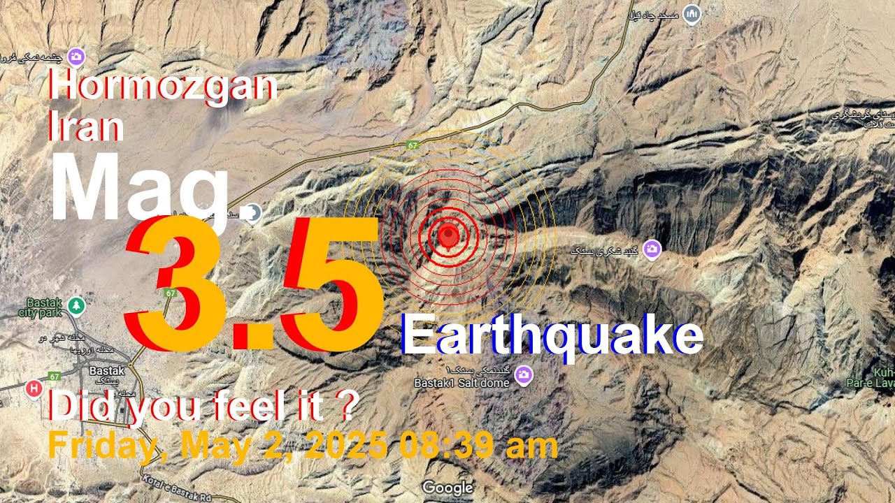 Hormozgan, 58 km Southeast of Gerash, Fars, Iran Earthquake today