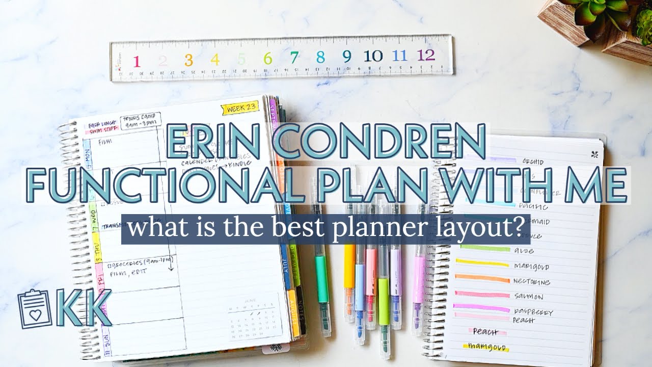 Erin Condren Functional Plan with Me Weekly Overview |  What is the Best Planner Layout for You?