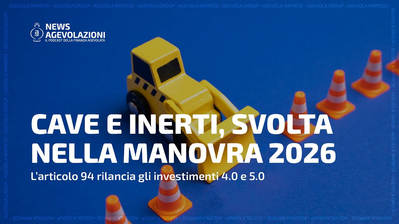 Cave e inerti, svolta nella manovra 2026