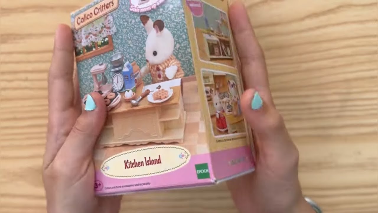 8 minutes Satisfying with Unboxing🧡Calico Critters🧡Sylvanian Families🧡Kitchen Island review🧡ASMR🤫