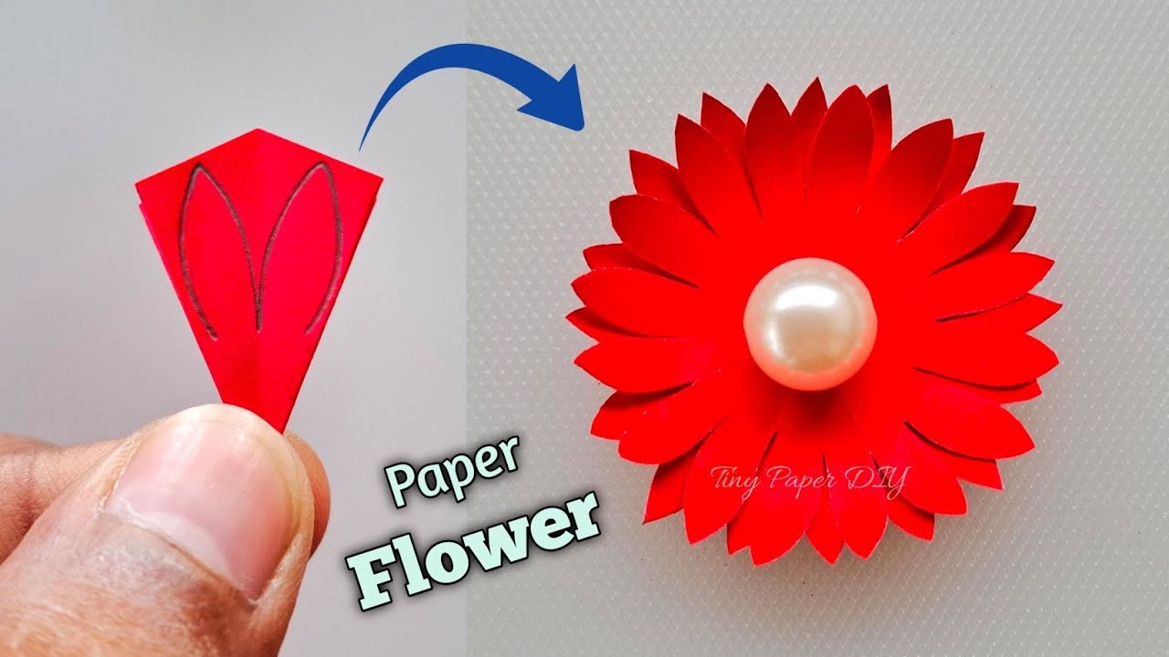 Paper Flowers | Flower Making with Paper | How to Make Paper Flowers | Easy Paper Flower Craft