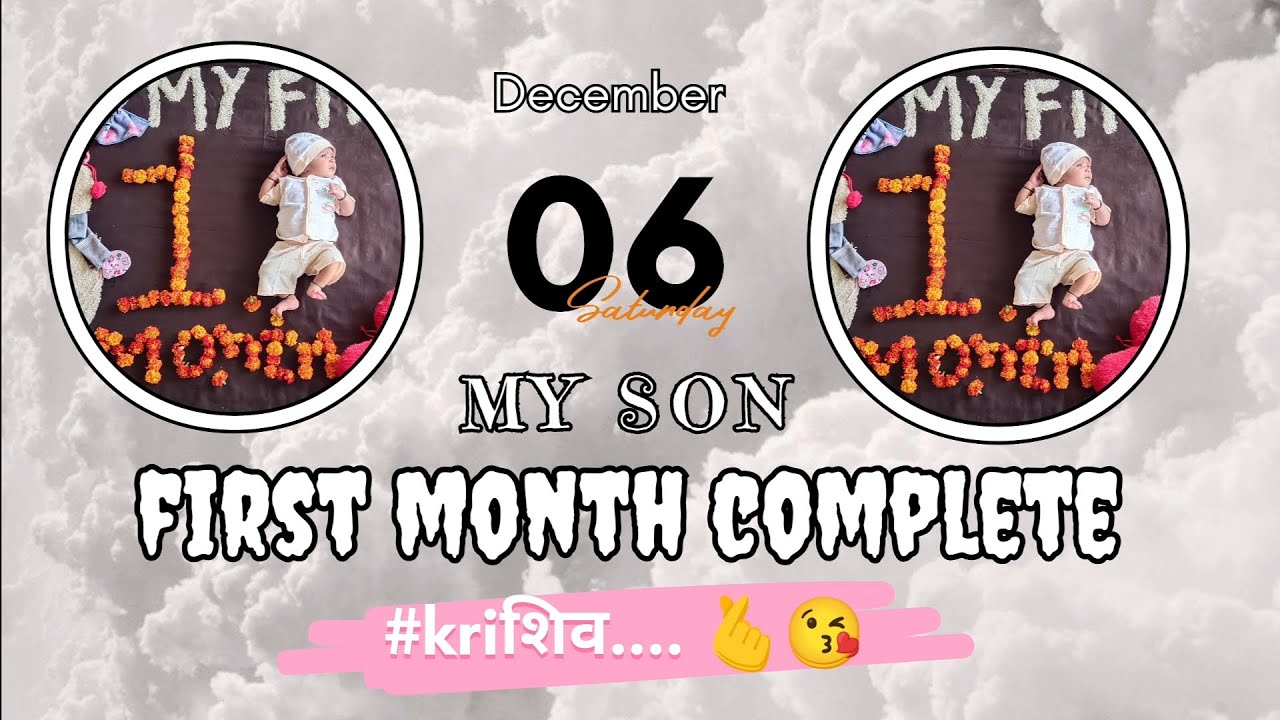 First month complete... Krishiv😘😘😘 