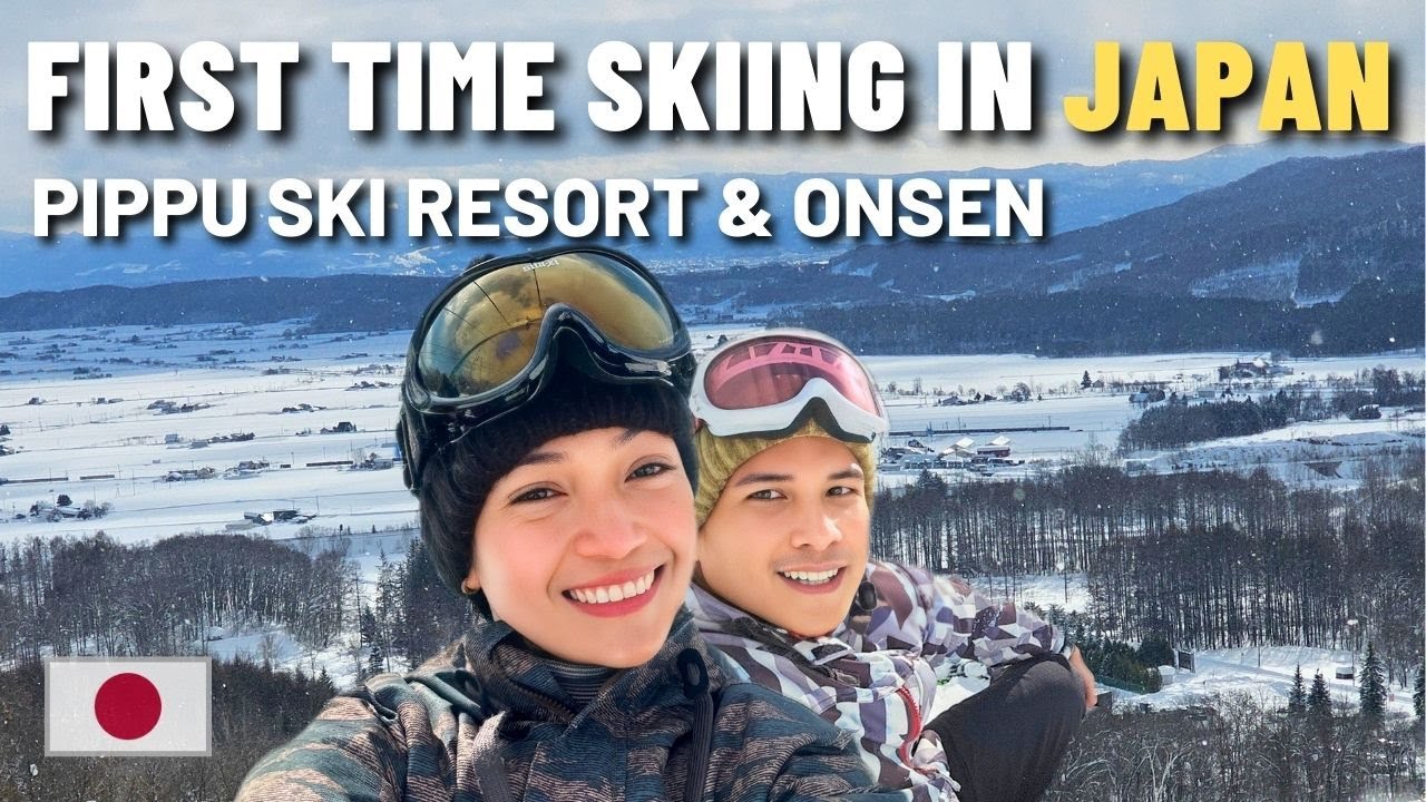 Pippu Ski Resort HOKKAIDO | Learning Skiing, Trying Onsen, Eating Unli Italian Food | JAPAN DAY 6