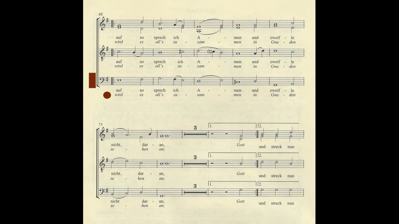 Alles was Ihr tut Nr.6 (Choral) Bass