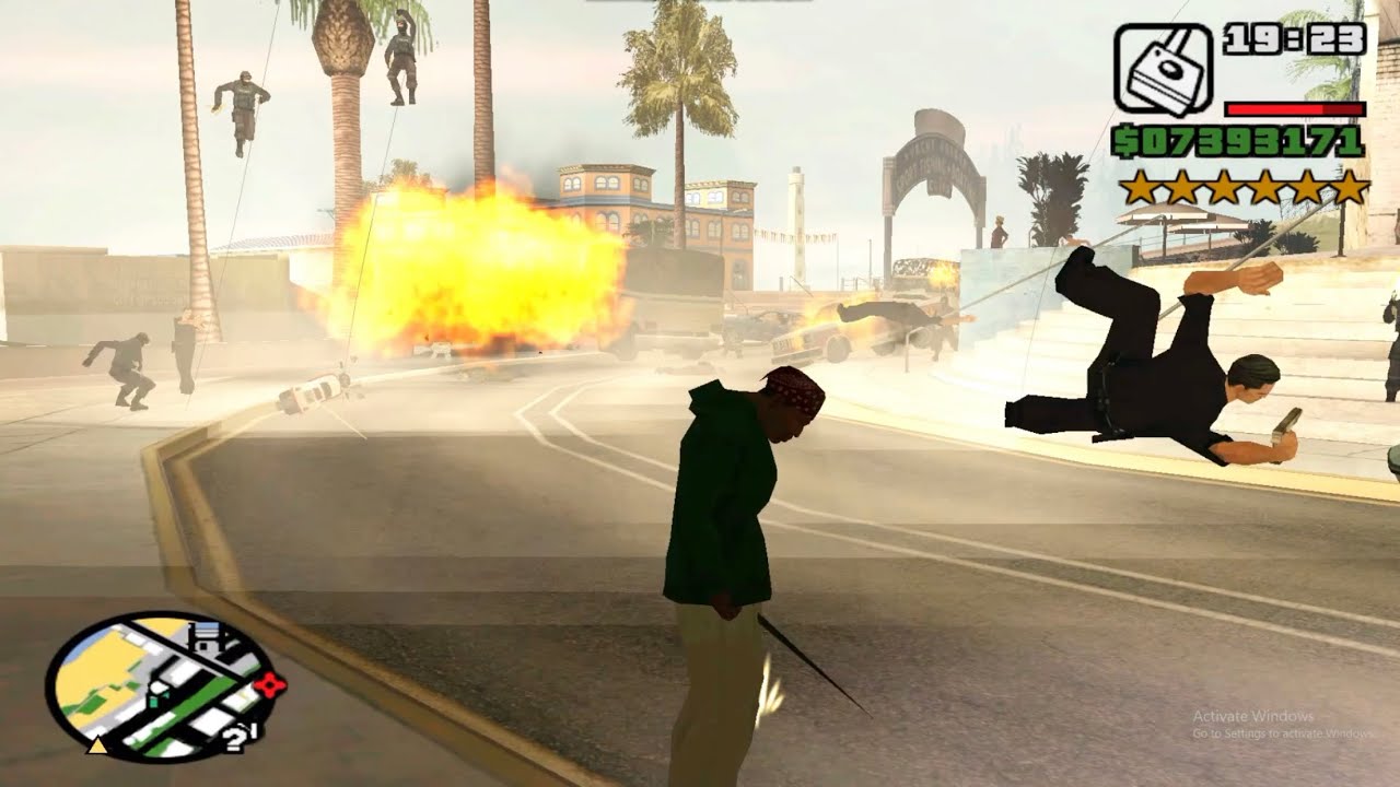GTA San Andreas | Surviving a 6-Star Police Chase!#gtasanandreas #6starwanted #usa 