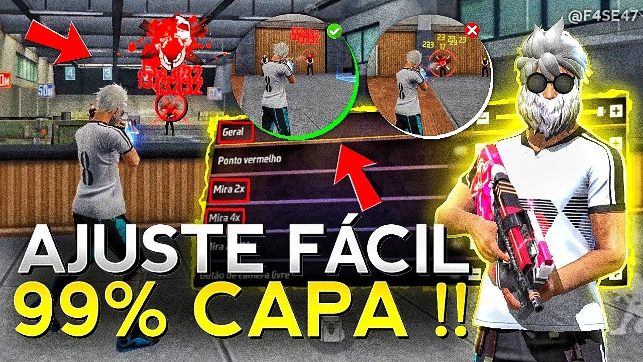 FA&Ccedil;A ISSO!! o jeito certo para CALIBRAR SUA SENSIBILIDADE e dar 99% CAPA no free fire