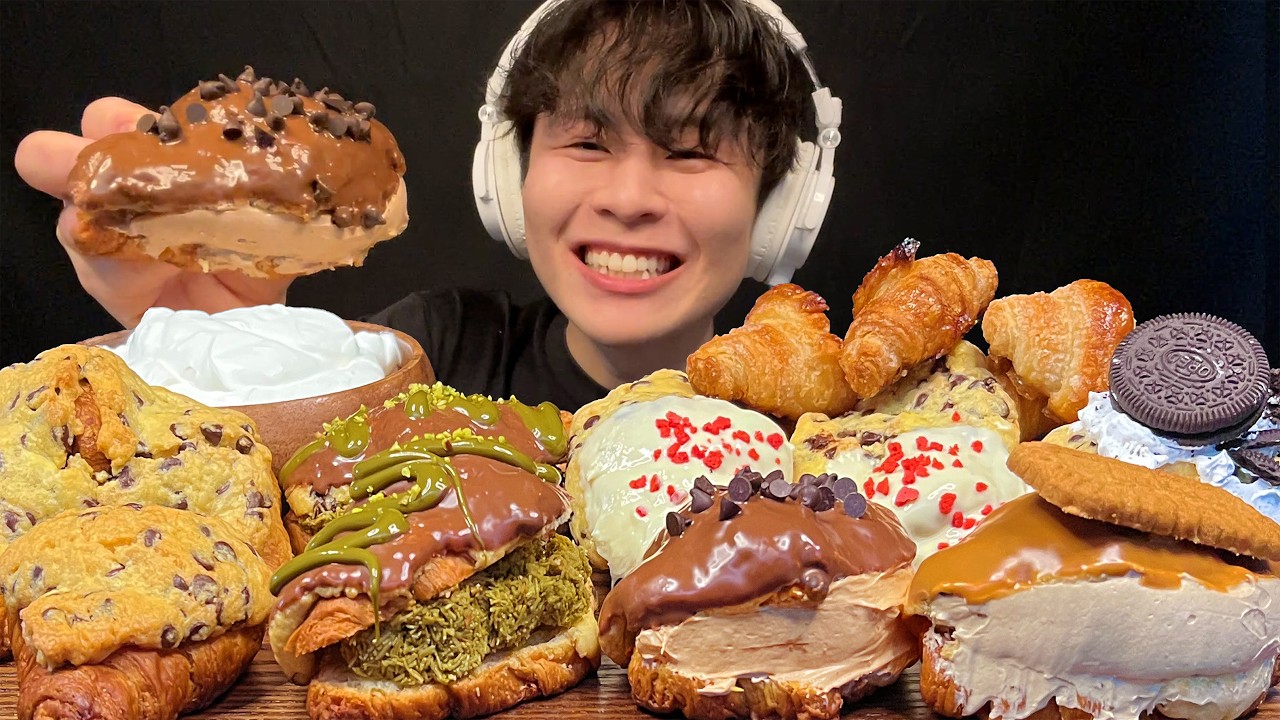 【ASMR】クッキークロワッサン🍪🥐【咀嚼音/mukbang/Eating Sounds】