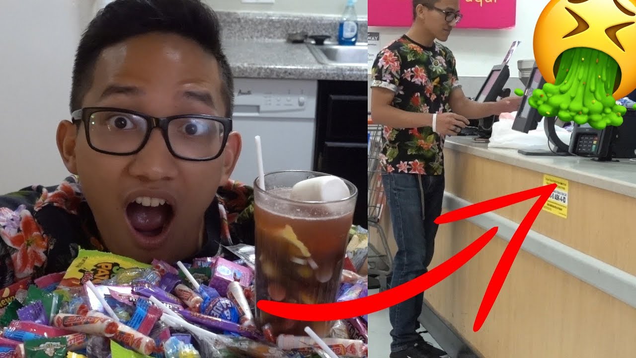 MAKING SUGARIEST DRINK OUT OF GROSS WET CANDIES AND RETURNING IT TO WALMART