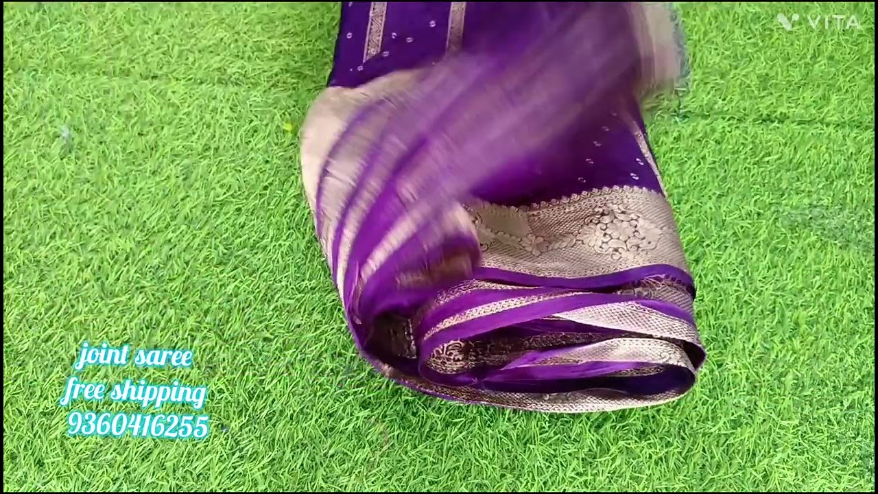Joint saree marshmallow saree Dola silk saree price RS.350(1/2/26)#subscribe)